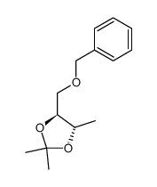 (S,S)-2,2-dimethyl-4-benzyloxymethyl-5-methyl-1,3-dioxolane结构式