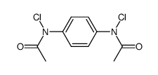 N,N'-dichloro-N,N'-p-phenylene-bis-acetamide结构式