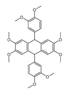 9,10-bis-(3,4-dimethoxy-phenyl)-2,3,6,7-tetramethoxy-9,10-dihydro-anthracene Structure