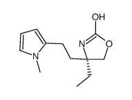 (4R)-4-ethyl-4-[2-(1-methylpyrrol-2-yl)ethyl]-1,3-oxazolidin-2-one结构式