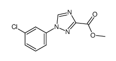 1-(3-chloro-phenyl)-1H-[1,2,4]-triazole-3-carboxylic acid methyl ester结构式