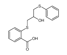 2-(2-hydroxy-3-phenylsulfanylpropyl)sulfanylbenzoic acid Structure