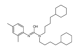 1,1-bis(4-cyclohexylbutyl)-3-(2,4-dimethylphenyl)urea Structure