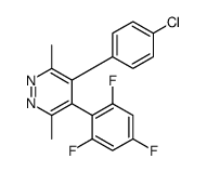 4-(4-chlorophenyl)-3,6-dimethyl-5-(2,4,6-trifluorophenyl)pyridazine结构式