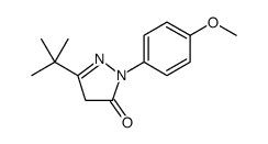 3H-Pyrazol-3-one, 5-(1,1-dimethylethyl)-2,4-dihydro-2-(4-methoxyphenyl) Structure