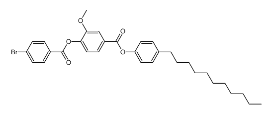 4-(4-Bromo-benzoyloxy)-3-methoxy-benzoic acid 4-undecyl-phenyl ester Structure