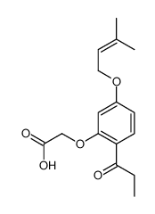 2-[5-(3-methylbut-2-enoxy)-2-propanoylphenoxy]acetic acid结构式