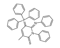 5,6-Dihydro-3-methyl-1-phenyl-6-(phenylimino)-5-(triphenylphosphoranyliden)-2(1H)-pyridinthion Structure