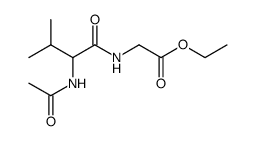 2-(acetylamino)-3-methyl-N-<(ethoxycarbonyl)methyl>butanamide Structure