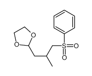 2-[3-(benzenesulfonyl)-2-methylpropyl]-1,3-dioxolane Structure