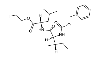 N-Benzyloxycarbonyl-L-isoleucyl-L-leucin-2-iodethylester结构式