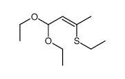 1,1-diethoxy-3-ethylsulfanylbut-2-ene结构式
