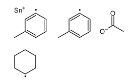 [cyclohexyl-bis(3-methylphenyl)stannyl] acetate结构式