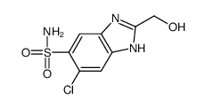 6-chloro-2-(hydroxymethyl)-3H-benzimidazole-5-sulfonamide Structure
