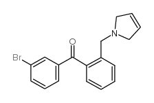 3'-BROMO-2-(3-PYRROLINOMETHYL) BENZOPHENONE结构式