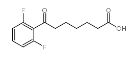 7-(2,6-difluorophenyl)-7-oxoheptanoic acid structure