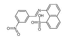 8-[(3-nitrophenyl)methylideneamino]naphthalene-1-sulfonic acid Structure