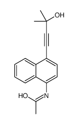 N-[4-(3-hydroxy-3-methylbut-1-ynyl)naphthalen-1-yl]acetamide结构式