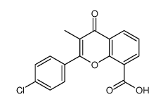 2-(4-chlorophenyl)-3-methyl-4-oxochromene-8-carboxylic acid结构式