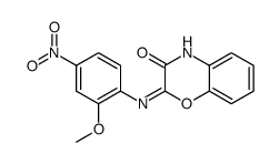 2-(2-methoxy-4-nitrophenyl)imino-4H-1,4-benzoxazin-3-one结构式