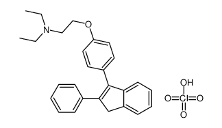 N,N-diethyl-2-[4-(2-phenyl-3H-inden-1-yl)phenoxy]ethanamine,perchloric acid结构式
