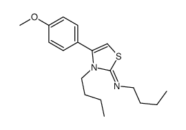 N,3-dibutyl-4-(4-methoxyphenyl)-1,3-thiazol-2-imine结构式