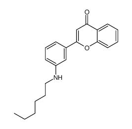 2-[3-(hexylamino)phenyl]chromen-4-one Structure