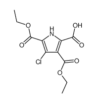4-chloro-pyrrole-2,3,5-tricarboxylic acid 3,5-diethyl ester结构式