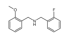 Benzenemethanamine, 2-fluoro-N-[(2-methoxyphenyl)methyl] Structure
