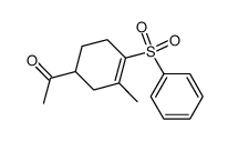 4-acetyl-2-methyl-1-(phenylsulfonyl)cyclohexene结构式