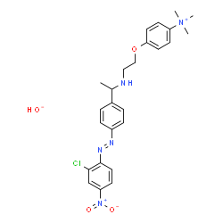 4-[2-[[4-[(2-chloro-4-nitrophenyl)azo]phenyl]ethylamino]ethoxy]-N,N,N-trimethylanilinium hydroxide结构式