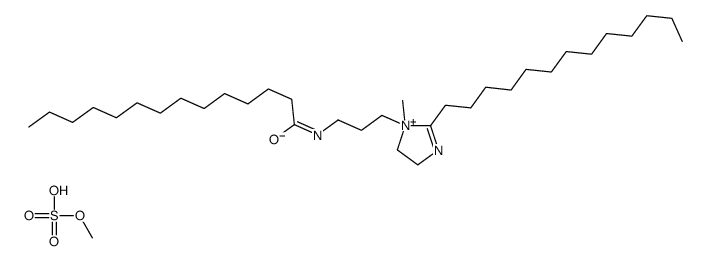 4,5-dihydro-1-methyl-1-[3-[(1-oxotetradecyl)amino]propyl]-2-tridecyl-1H-imidazolium methyl sulphate结构式
