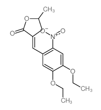 3-[(4,5-diethoxy-2-nitro-phenyl)methylidene]-5-methyl-oxolan-2-one structure