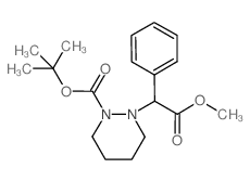 tert-butyl 2-(2-methoxy-2-oxo-1-phenylethyl)diazinane-1-carboxylate结构式