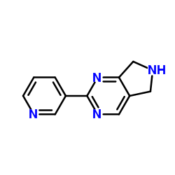 2-(3-Pyridinyl)-6,7-dihydro-5H-pyrrolo[3,4-d]pyrimidine结构式