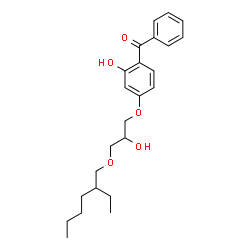 [4-[3-[(2-ethylhexyl)oxy]-2-hydroxypropoxy]-2-hydroxyphenyl] phenyl ketone structure