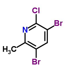 2-Chloro-3,5-dibromo-6-methylpyridine结构式