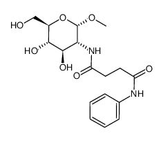 methyl 2-deoxy-2-[(4-phenylamino-1,4-dioxobutyl)amino]-α-D-glucopyranoside结构式