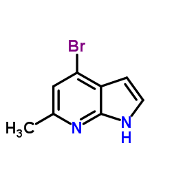 4-溴-6-甲基-1H-吡咯并[2,3-b]吡啶结构式