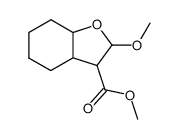 2-Methoxy-hexahydrocumaran-carbonsaeure-(3)-methylester结构式