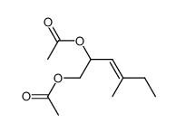 1,2-diacetoxy-4-methyl-hex-3-ene结构式