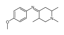 N-(4-methoxyphenyl)-1,2,5-trimethylpiperidin-4-imine结构式