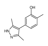 5-(3,5-dimethyl-1H-pyrazol-4-yl)-2-methyl-phenol结构式