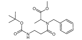 methyl N-tert-butoxycarbony-β-alanyl-N-benzyl-alaninate Structure