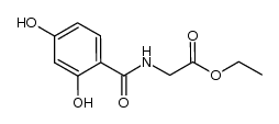 ethyl N-(2,4-dihydroxybenzoyl)glycinate结构式