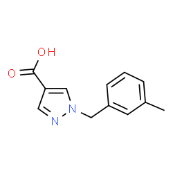 1-(3-Methyl-benzyl)-1H-pyrazole-4-carboxylicacid结构式