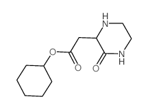 Cyclohexyl 2-(3-oxo-2-piperazinyl)acetate结构式