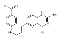 Benzoic acid,4-[[3-(2-amino-3,4-dihydro-4-oxo-6-pteridinyl)propyl]amino]-结构式