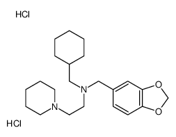 N-(1,3-benzodioxol-5-ylmethyl)-N-(cyclohexylmethyl)-2-piperidin-1-ylethanamine,dihydrochloride结构式