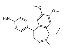 1-(4-Aminophenyl)-4-methyl-5-ethyl-7,8-dimethoxy-5H-2,3-benzodiazepine结构式